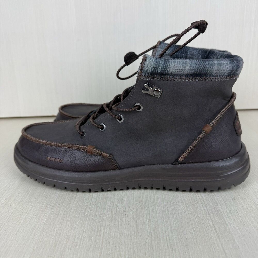 Hey Dude Bradley Classic Men's Size 10 Brown Slip On Boots Water Resistance - Picture 4 of 11